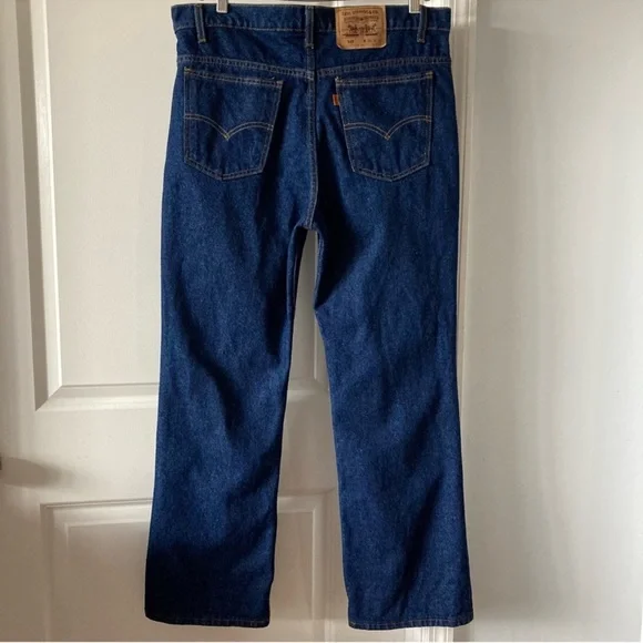 Vintage Levi's 40517-0215 Orange Tab Denim Jeans Mens Size 36x30
